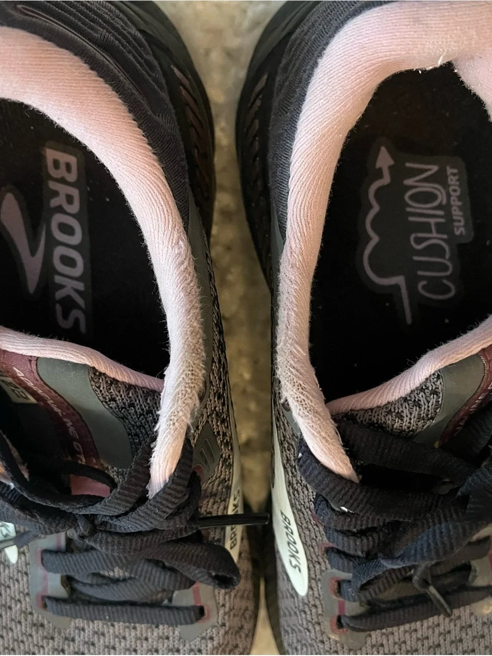 Brooks Women's Adrenaline GTS Running Shoes - Black & Pink